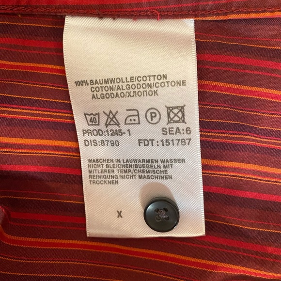 HUGO BOSS Men’s Striped Button Down Shirt Sz L - Picture 6 of 9